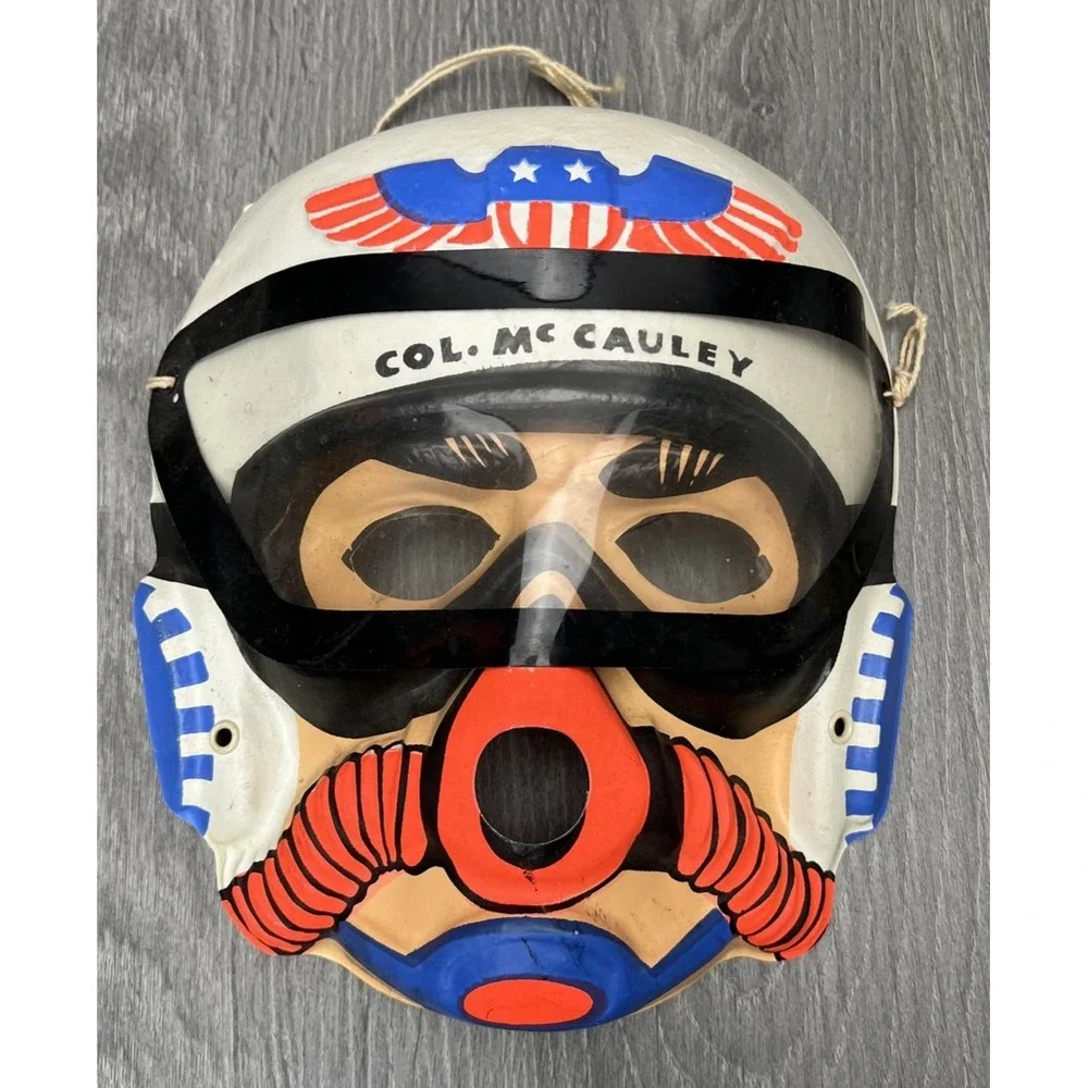 Vintage Ben Cooper TV Star COL. Mc CAULEY Mask Original Box 1960s - MASK ONLY